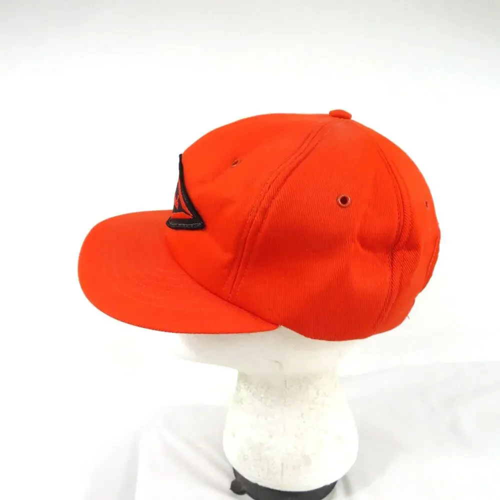 Swingster Roughneck Trucker Hat Cap Orange Black Made in USA Adjustable Snapback